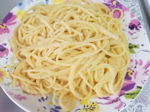 豆乳で明太子スパゲティ